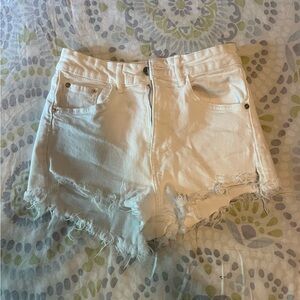Zara white jeans shorts